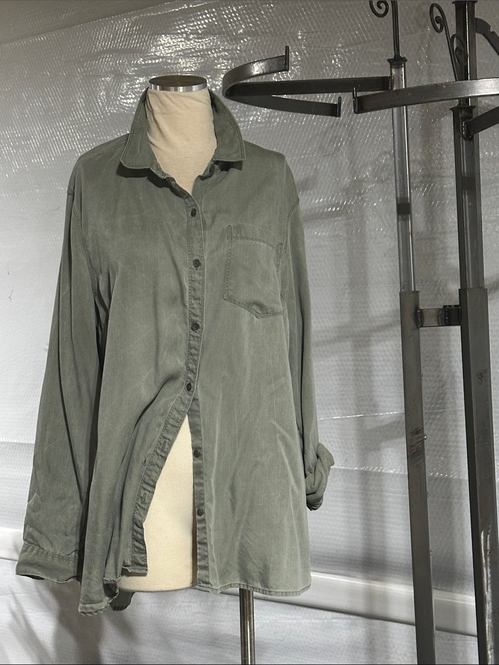 Old Navy Olive Green Button-Down Shirt